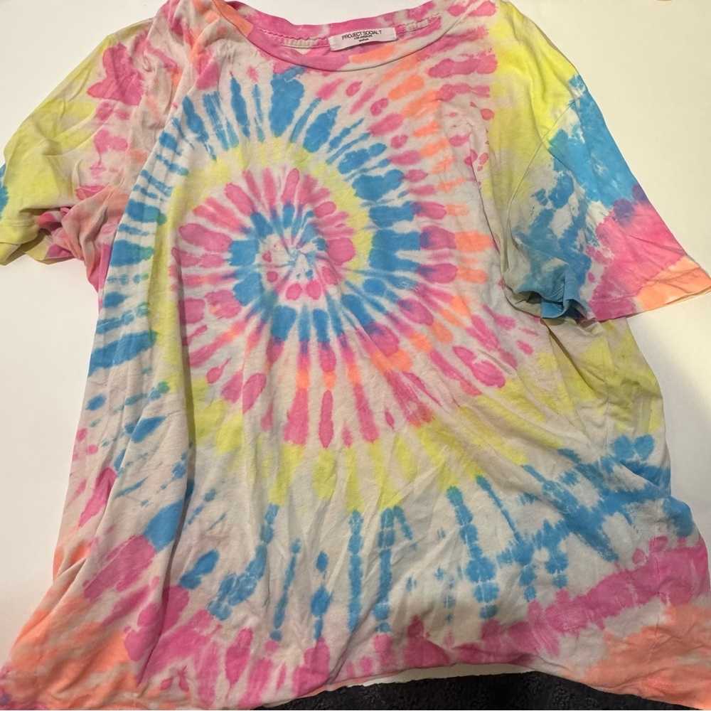 Project Social T Multicolor Tie-Dye Short Sleeve Tee